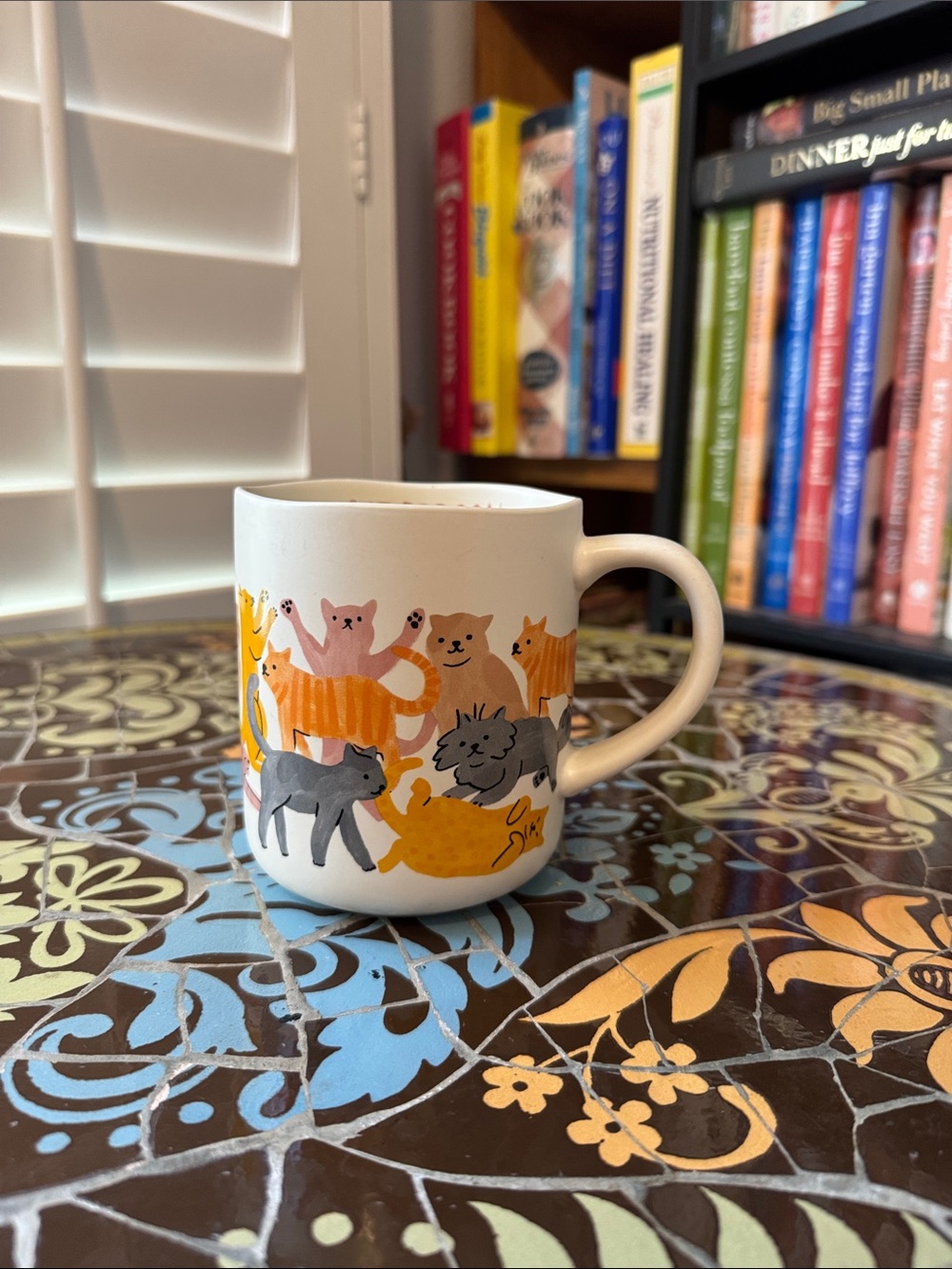 Cat Pattern Ceramic Mug — Multicolor Cats